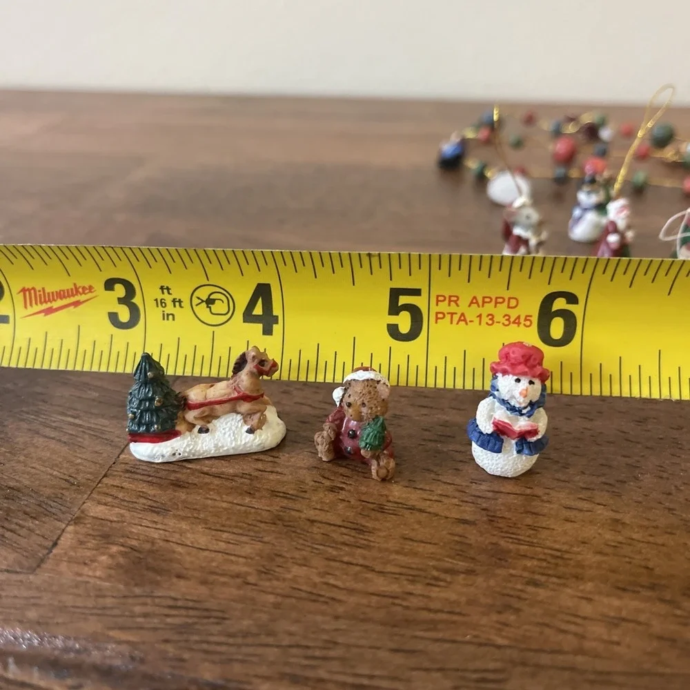 Miniature Dollhouse Lot Angel Christmas Tree Mini Ornament Rustic Traditional 1
